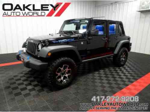2016 Jeep Wrangler T-ROCK Lifted Unlimited Custom Cobalt Blue Leather