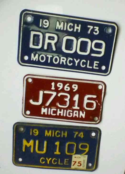 Vintage Motorcycle License Plates 104