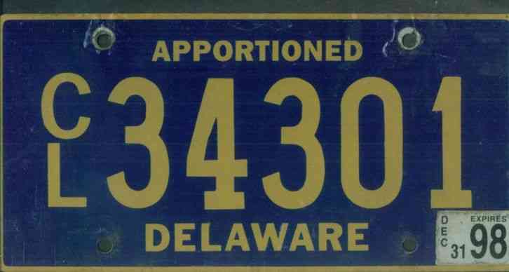 Delaware License Plate 1957 Tag Very Rare Collector Plate