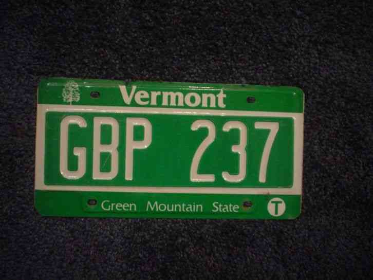 VERMONT GREEN LICENSE PLATE BUY ALL STATES HERE