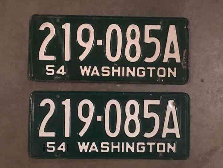 1954 washington license plate