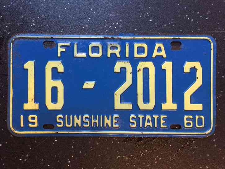 Vintage FLORIDA 1973 LICENSE PLATE #2W-28970