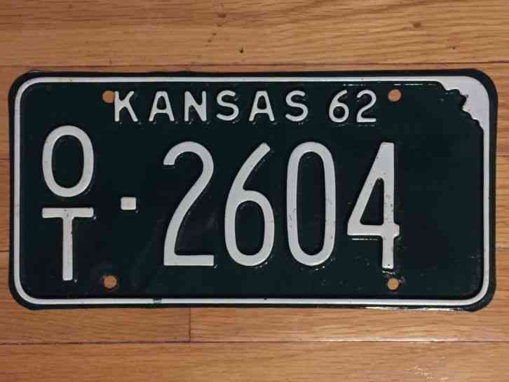 1963 Kansas Car Tag License Plate HV- 3433 Harvey County