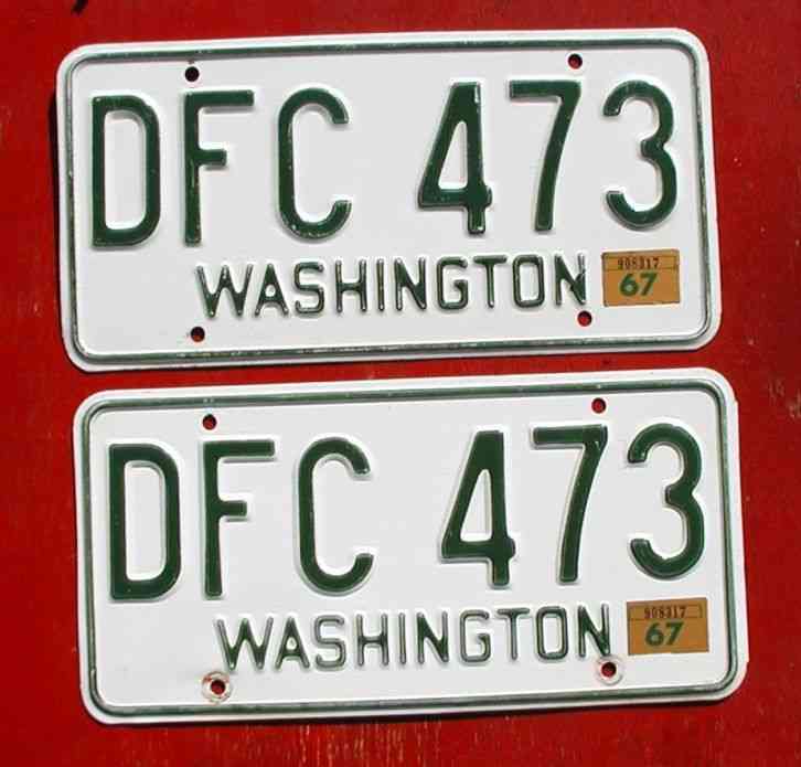 1967 Washington Nice Original PAIR DFC 473 Snohomish Co