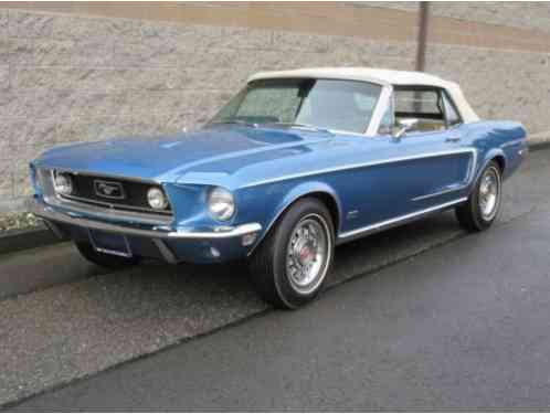 1968 Ford Mustang GT Convertible 4-speed 390 S Code A/C