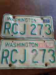 1970s/80s Washington State License