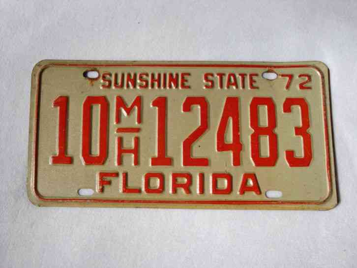 Vintage ARRIVE ALIVE Florida Vehicle License Plate Car