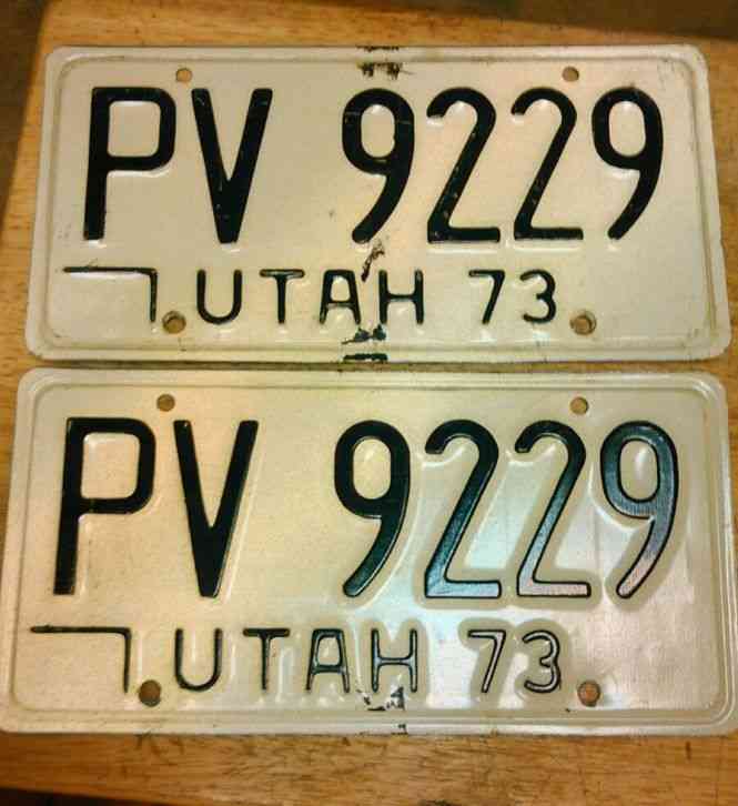 Utah License Plate The Classic White on Black 1937