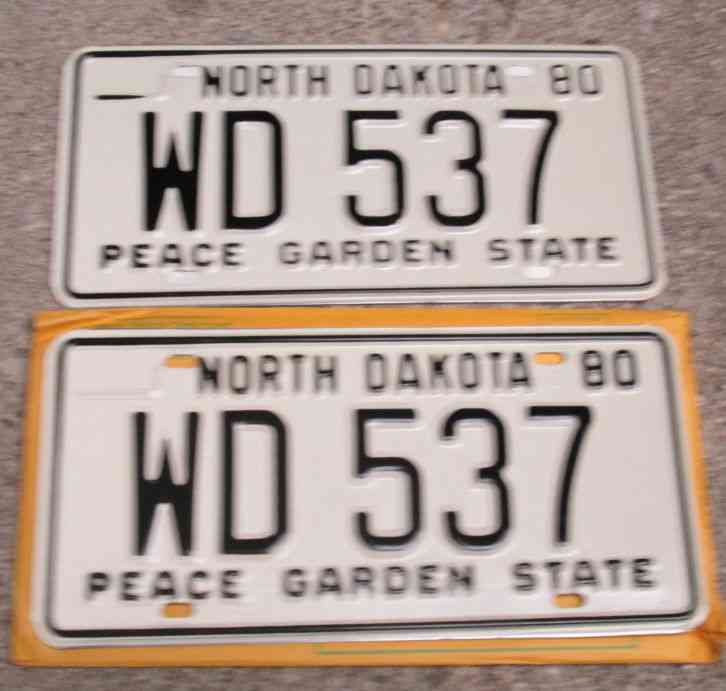 1980 North Dakota license plates, Wholesale Dealer, WD