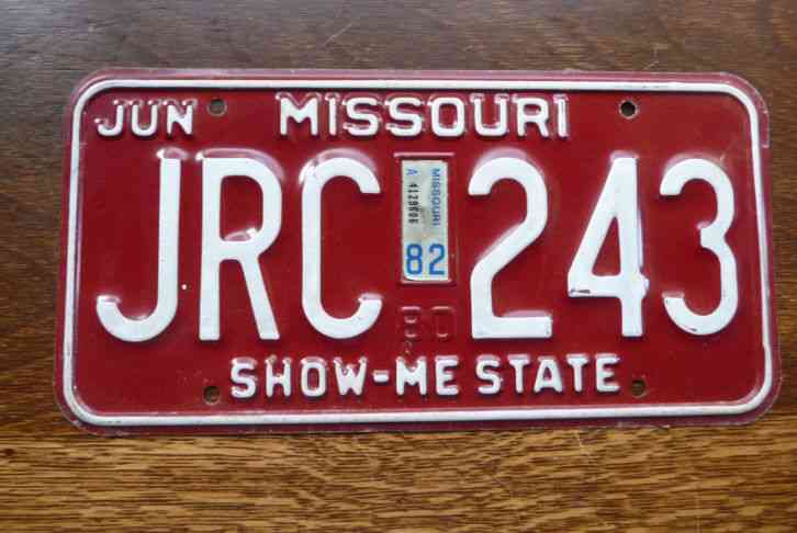 1964 Missouri Sample License Plate