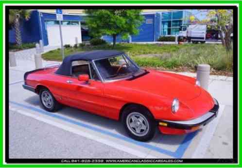 1984 Alfa Romeo Spider Veloce Convertible 2-Door