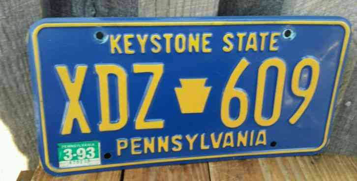 1943 Pennsylvania Renewal Tag License Plate, 3-31-44