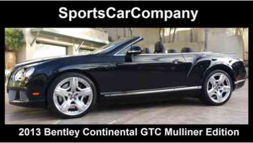 2013 Bentley Continental GT 12 Cylinder Continental GT Mulliner Edition