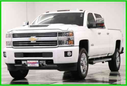 2016 Chevrolet Silverado 2500 HD 4X4 High Country Diesel DVD Sunroof White Crew