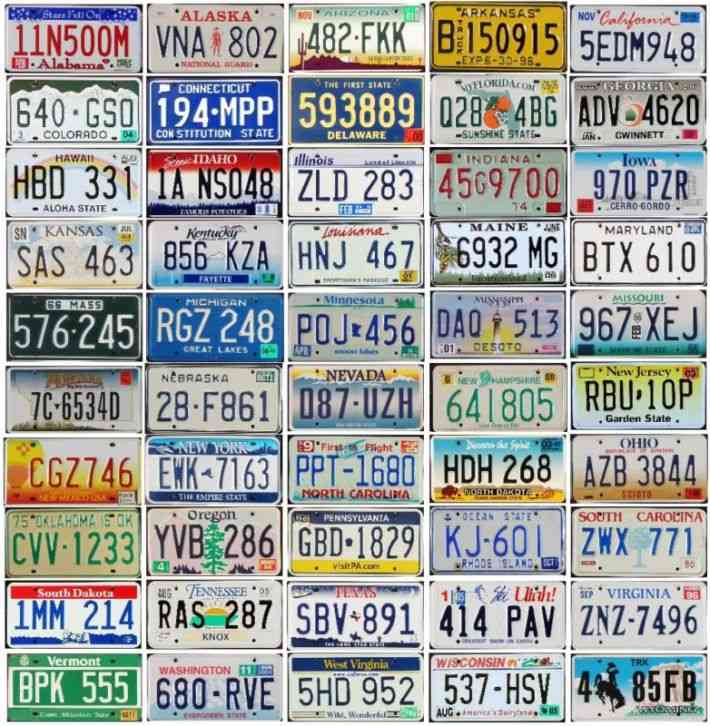 50 Usa License Plate Collection All 50 States Great