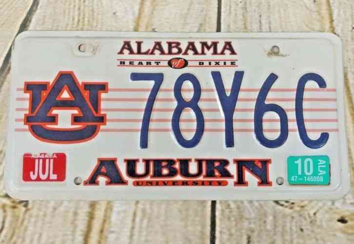 ALABAMA AUBURN UNIVERSITY AL Specialty License Plate