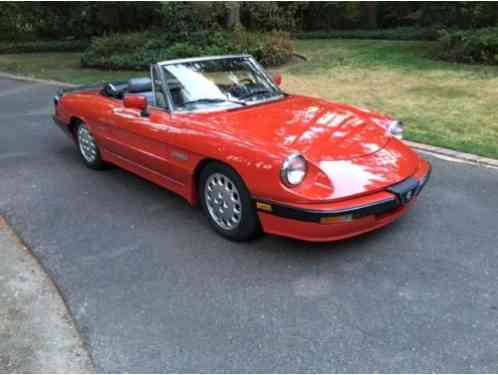 1988 Alfa Romeo Spider Spyder Red Soft Top Alfa Quadrifoglio