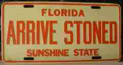 arrive stoned plate florida license fl novelty embossed aluminum foto