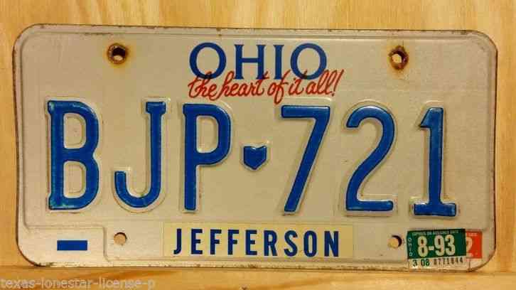 Ohio License Plates - DUI Pair