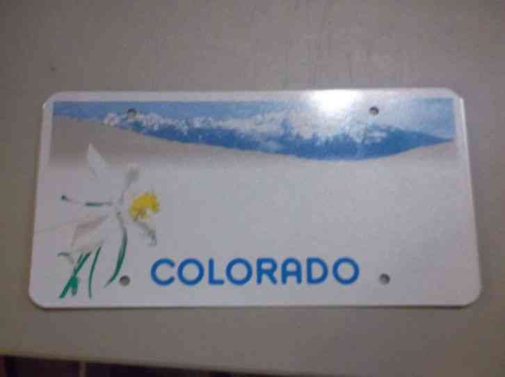 Colorado Sample Prototype Blank License Plate Denver