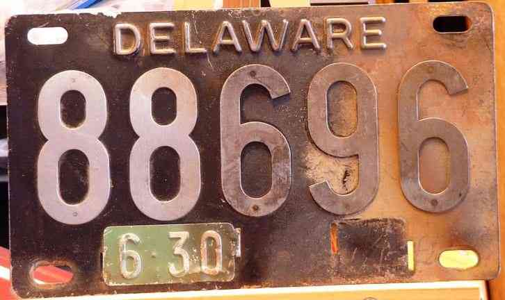 DELAWARE LICENSE PLATE