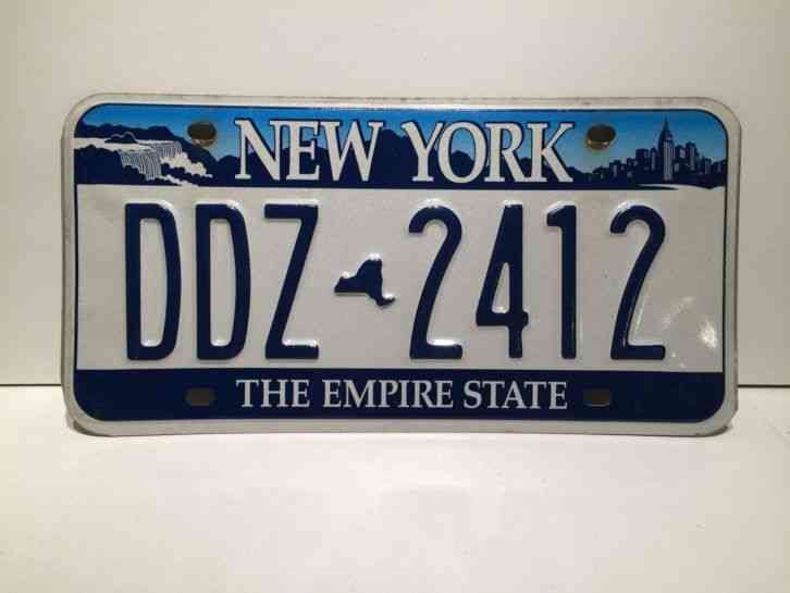 Expired New York Empire State Graphic License Plate