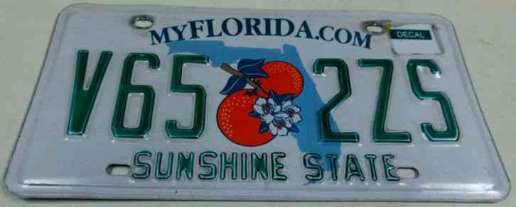 FLORIDA EVERGLADES RIVER OF GRASS expired license plate