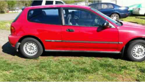 Honda Civic Dx 1995 Hatchback Red 2 Door Red With Black