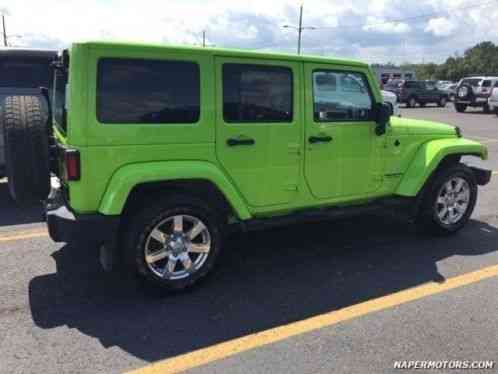 Jeep Wrangler Unlimited Sahara 2013 Lime Green Rare 4 Door