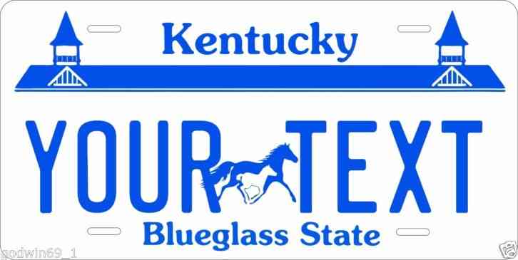 Kentucky Personalized License Plate.