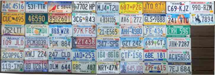 Lot Set Of All 50 Us United States License Plates
