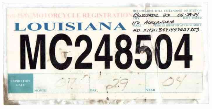 1957 Louisiana License Plate Catalog 102417