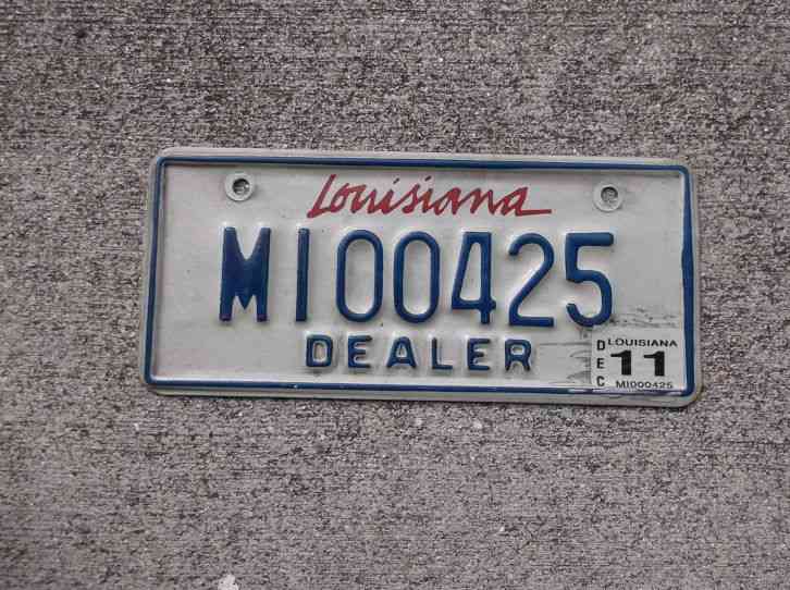 louisiana-2011-motorcycle-dealer-license-plate-m100425