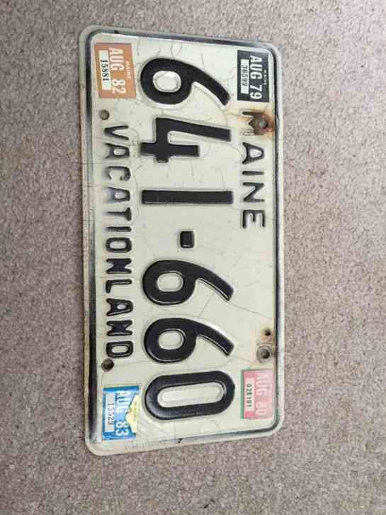 1974 Antique MAINE NEW CAR DEALER License Plate D 254 P