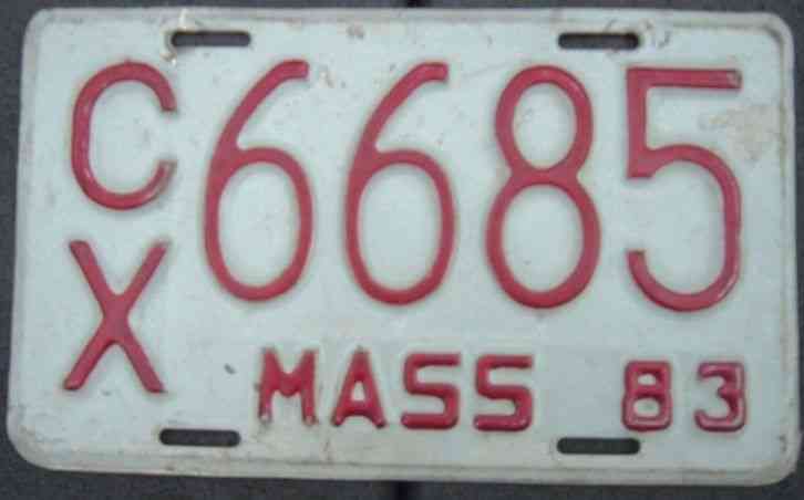 MASSACHUSETTS 1911 license plate