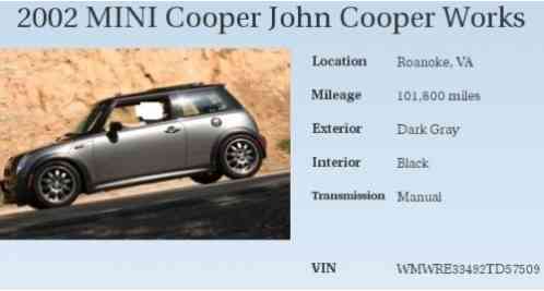 2002 Mini Cooper S JCW