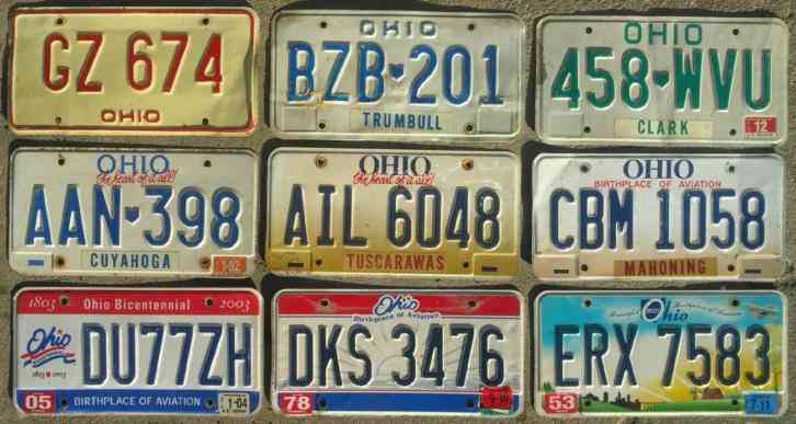 dispose old license plates ohio