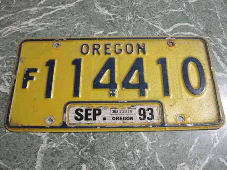 Vintage Oregon License Plates 2496