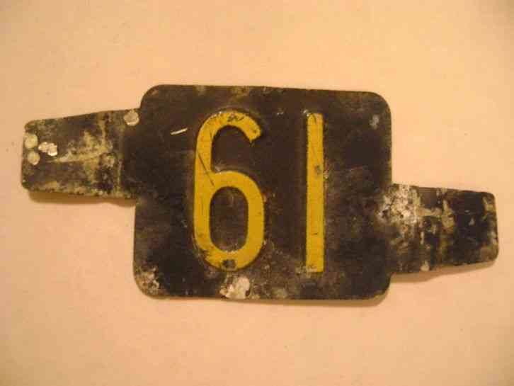 ORIGINAL VINTAGE DELAWARE LICENSE PLATE DATE INSERT TAG