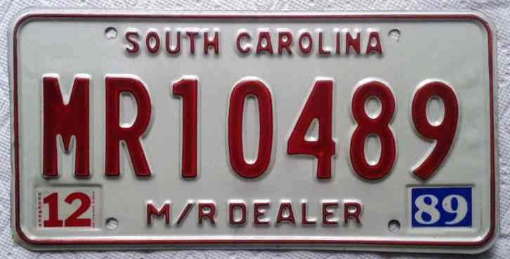 South Carolina Veteran Rare Sc Graphic License Plate