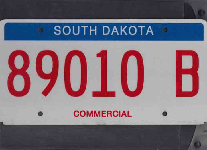 SOUTH DAKOTA license plate 89010 B *MINT