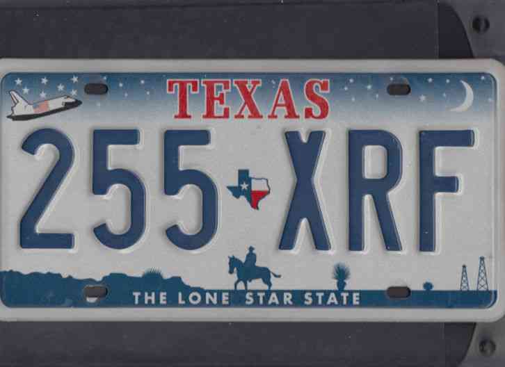 Texas temporary paper license plate template