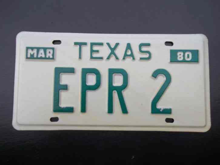 TEXAS VANITY LICENSE PLATE E P R 2 TX EARL EDWARD ESTHER