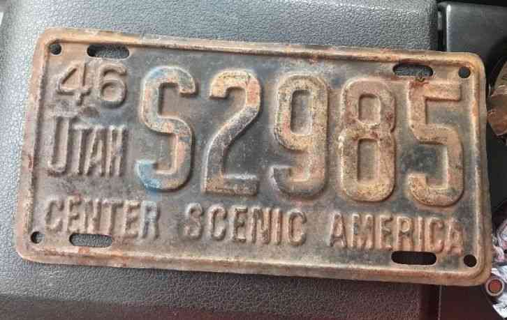 Utah 1996 Centennial motorcycle license plate, never