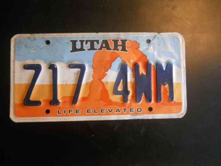 Utah Arches National Park License Plate Z174wm