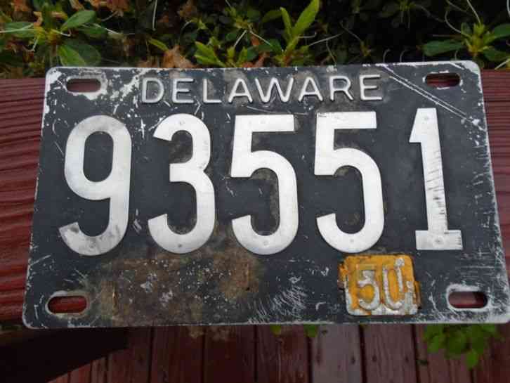 1984 Delaware The First State License Plate