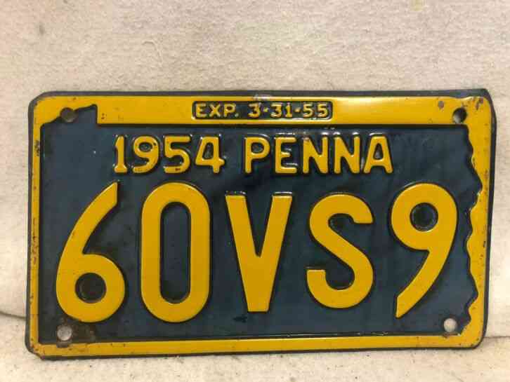 Authentic Antique and Classic Pennsylvania US License Plates