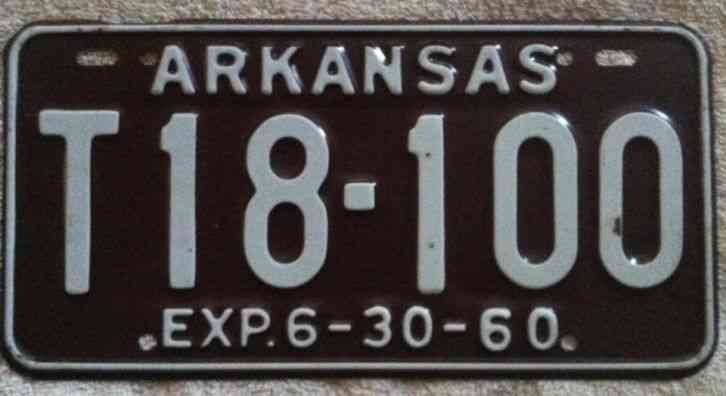 VINTAGE 1960 ARKANSAS LICENSE PLATE Auto Car Tag