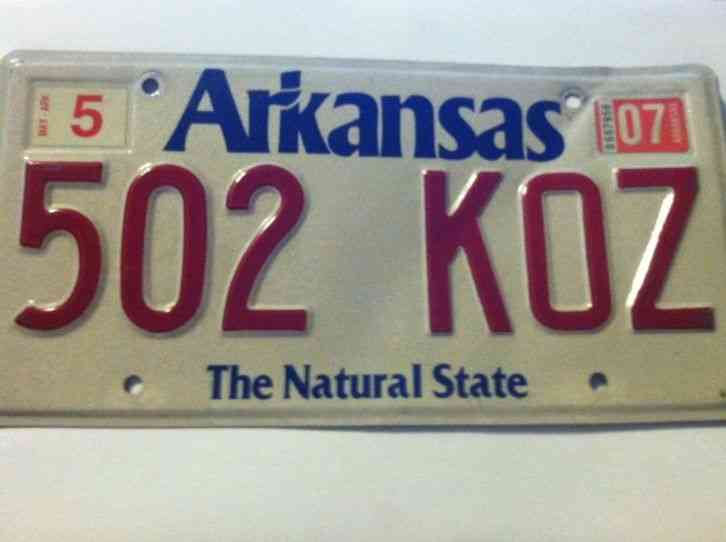 Vintage 2007 Arkansas expired license plate tag ( 408 LIS