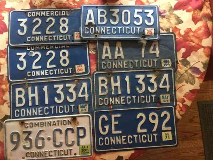 Vintage Connecticut License Plates